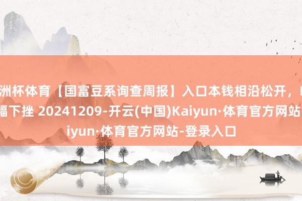 欧洲杯体育【国富豆系询查周报】入口本钱相沿松开，DCE 豆粕大幅下挫 20241209-开云(中国)Kaiyun·体育官方网站-登录入口