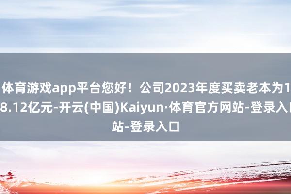体育游戏app平台您好！公司2023年度买卖老本为148.12亿元-开云(中国)Kaiyun·体育官方网站-登录入口