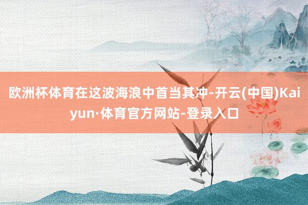 欧洲杯体育在这波海浪中首当其冲-开云(中国)Kaiyun·体育官方网站-登录入口
