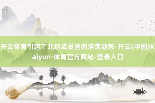 开云体育引起了北约成员国的浩荡动怒-开云(中国)Kaiyun·体育官方网站-登录入口