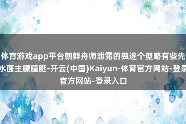 体育游戏app平台朝鲜舟师泄露的独逐个型略有些先进的水面主艨艟艇-开云(中国)Kaiyun·体育官方网站-登录入口