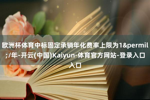 欧洲杯体育中标固定承销年化费率上限为1&permil;/年-开云(中国)Kaiyun·体育官方网站-登录入口