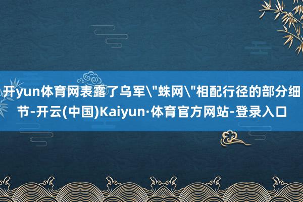 开yun体育网表露了乌军